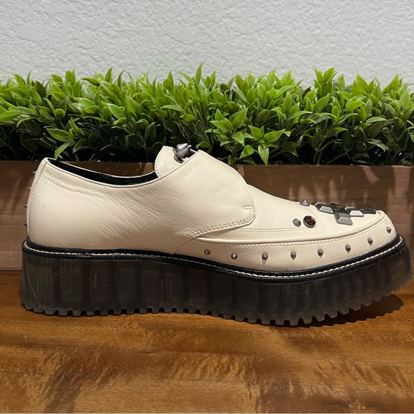 Coach Western Creeper Studded Leather Shoes G3399 Chalk Women’s Size 9.5 B RARE - Picture 7 of 11